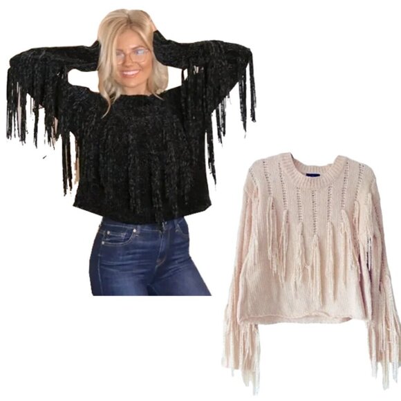 🆕 ANGIE Cream Tassel Super Soft Fringe
Boho Sweater SMALL - Picture 1 of 10